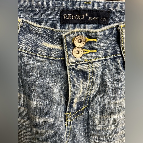 Y2k-distressed, flare-leg Jeans-Revolt-size 15 - Picture 5 of 9